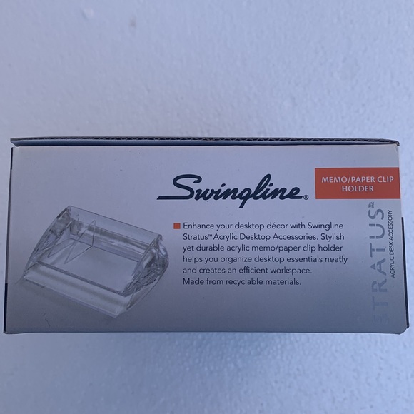 Swingline Stratus Acrylic Memo & Clip Holder Clear - Picture 7 of 10